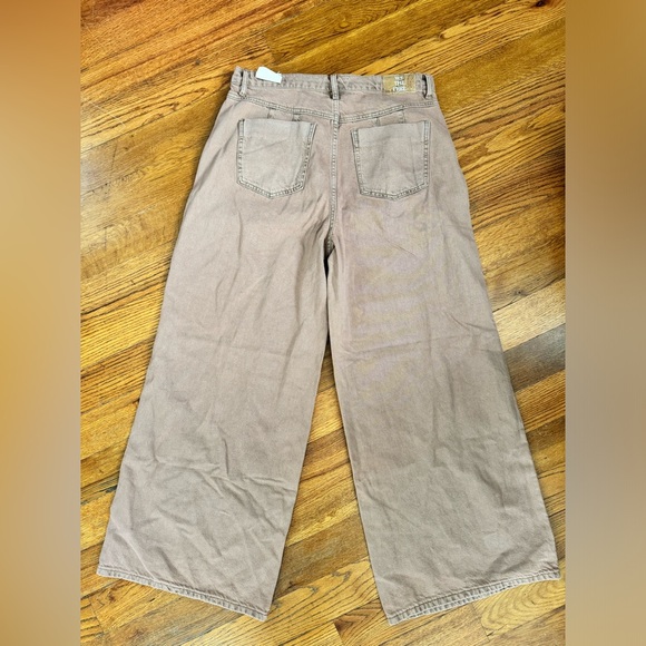 NWT Free People We the Free Brown Crvy Gia High Rise Wide Leg Size 32 - Picture 5 of 11